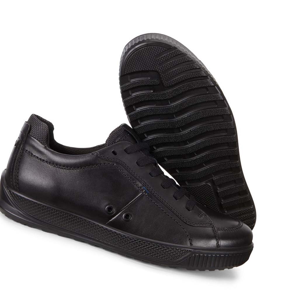 Men's Ecco Byway Sneakers Black / Black | USA 610QMA